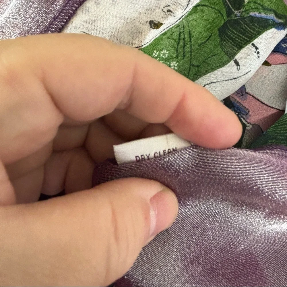 Sterling Styles kimono top purple Oriental patchwork pattern one size - Picture 8 of 10